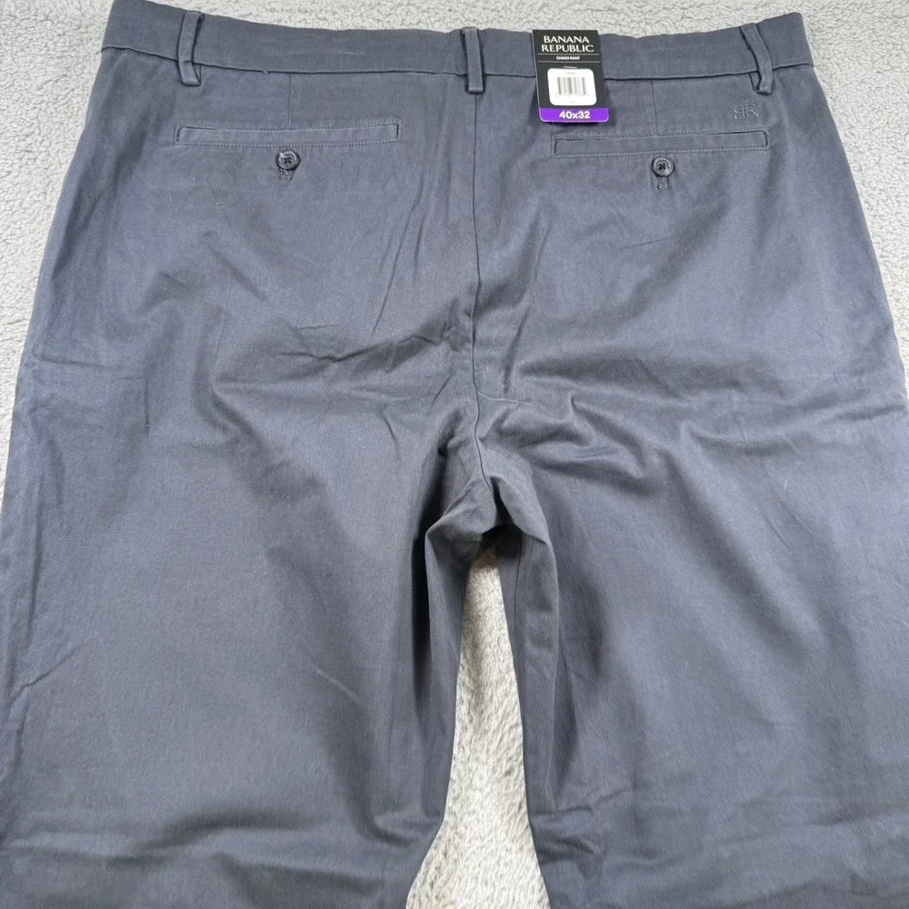 Banana Republic Mens Gray Cotton Stretch Chino Pants 40x32 New With Tags
